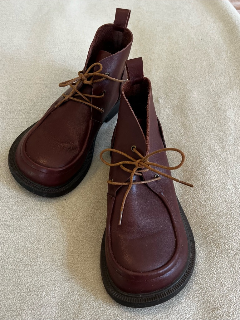 Dwarves Handmade Leather Lace Up Ankle Boots Brown Size 7 — image 3 of 8